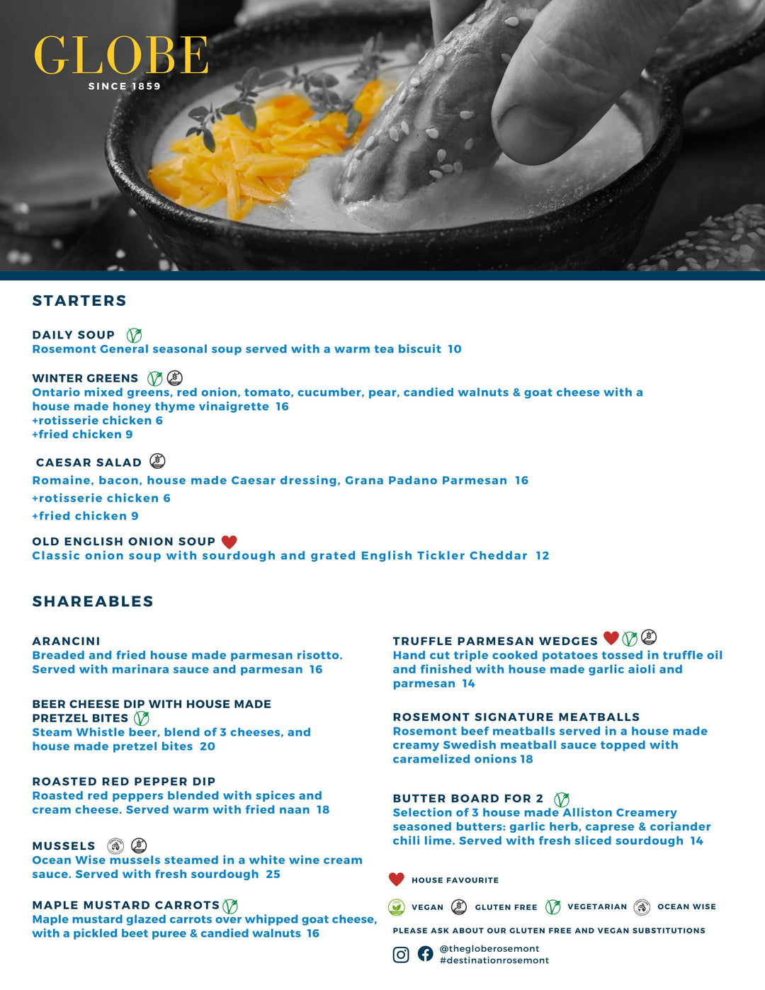 The Globe Menus – Rosemont General Store and Kitchen The Globe Menus – Rosemont General Store and Kitchen