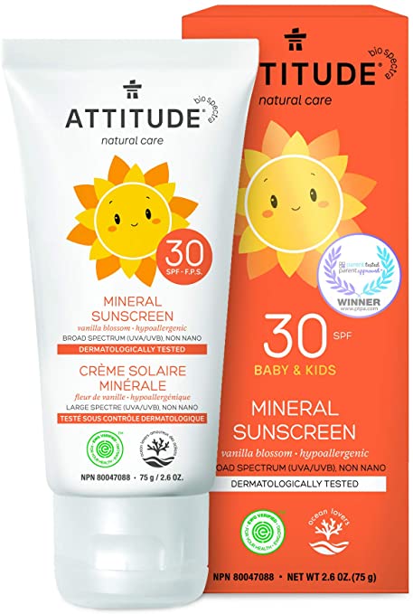 Attitude SPF30 Mineral Baby Sunscreen Vanilla Blossom
